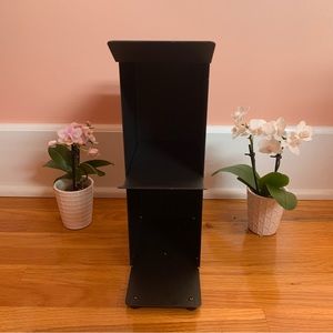 Two Shelf Metal Storage Rack Stand Industrial Modern II